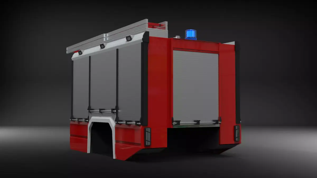 Rosenbauer ET Back Construction Low-poly 3D model