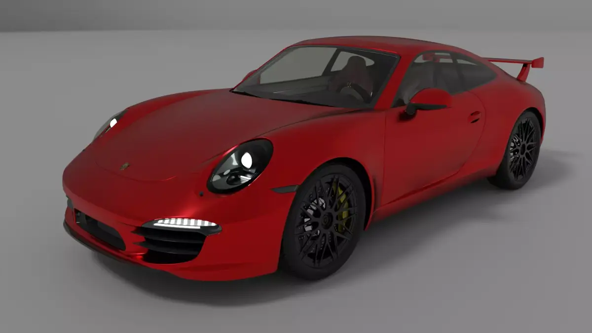 Luxury car Porshe 911 Carrera 4s based on a real car Free 3D model