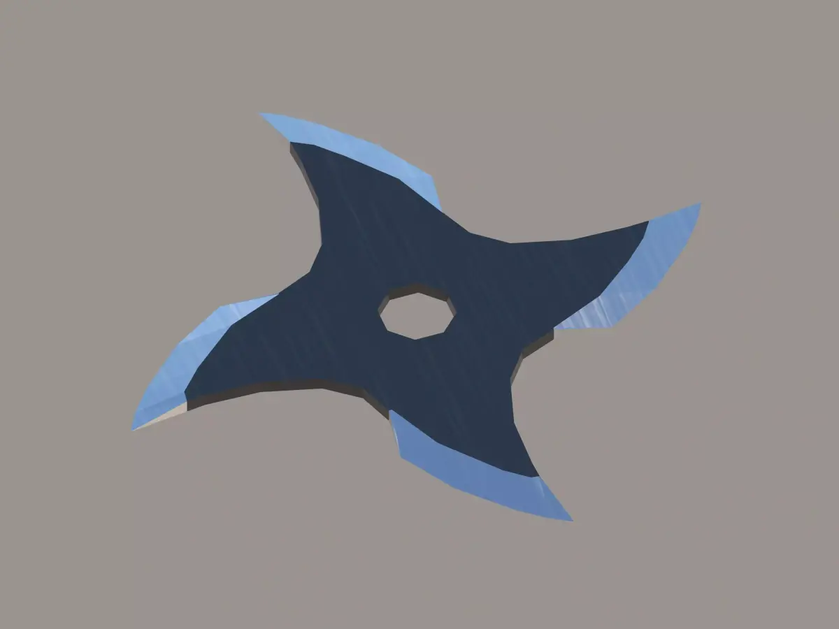 The Suriken star shaped blade Free low-poly 3D model