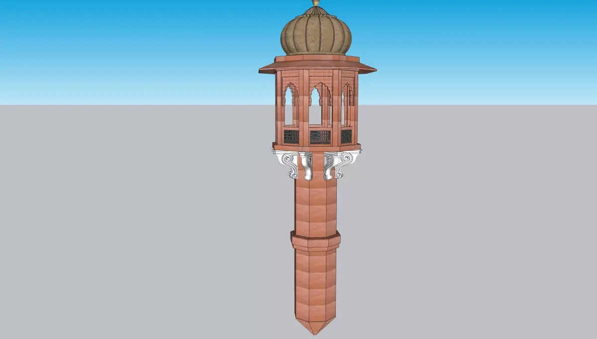 indian minar tower 3D model purchase