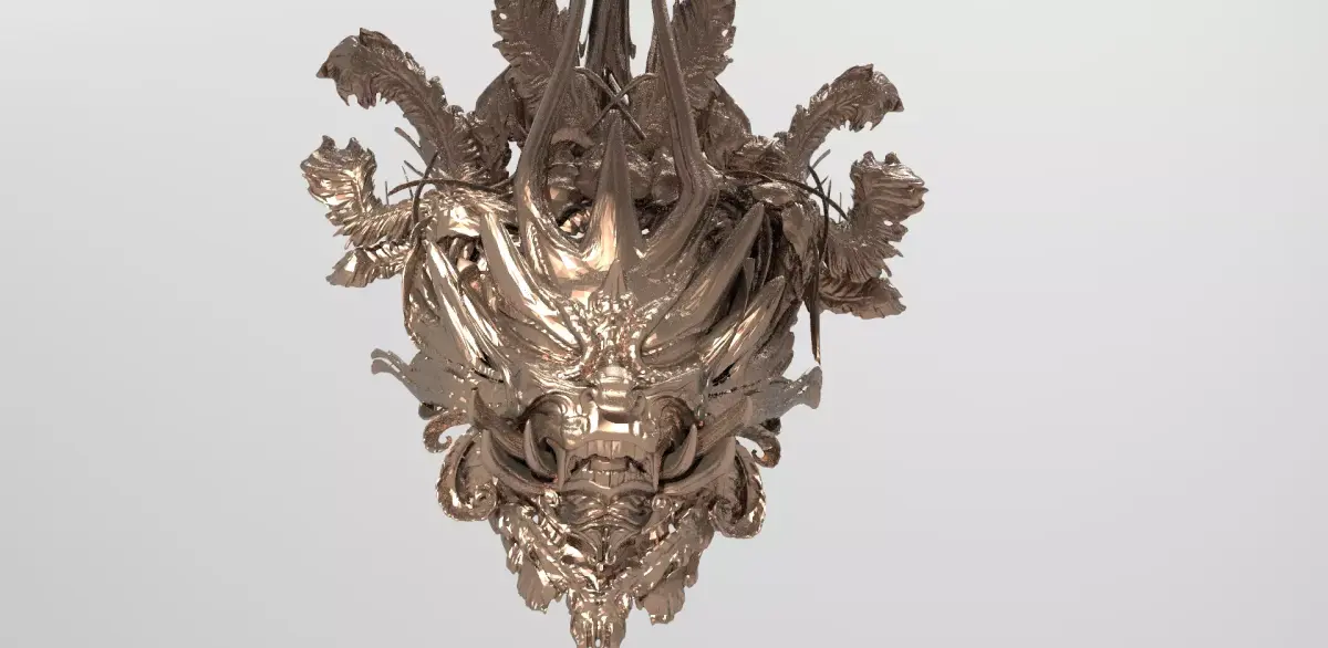 King Dragon Asian Shield Design  3D model