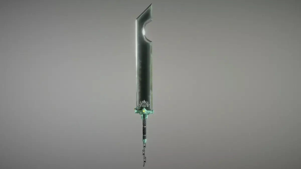 Underwater dungeon sword Low-poly 3D model