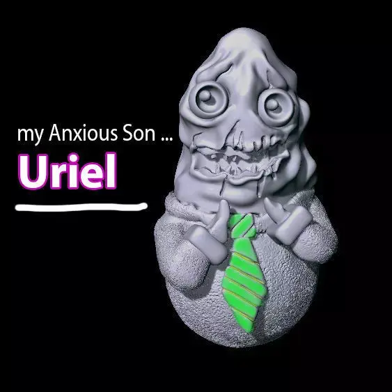 My Anxious son Uriel Pendant Free 3D print model