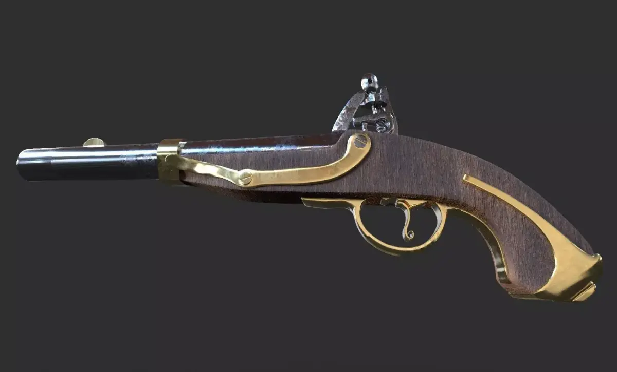 old gun model 3D model