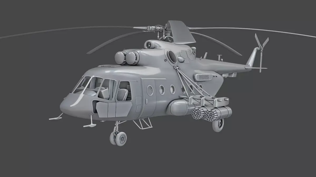 Helicopter Mi-8 AMTSH 3D model