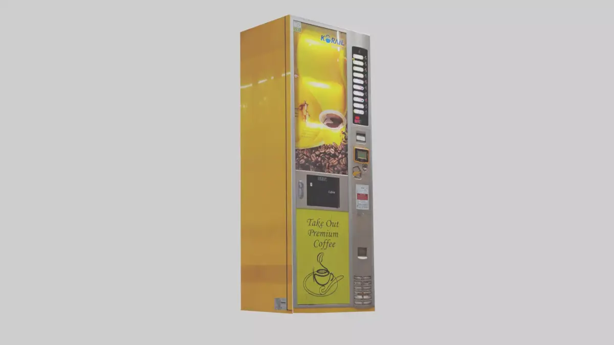 Korail Coffee Machine Low-poly 3D model