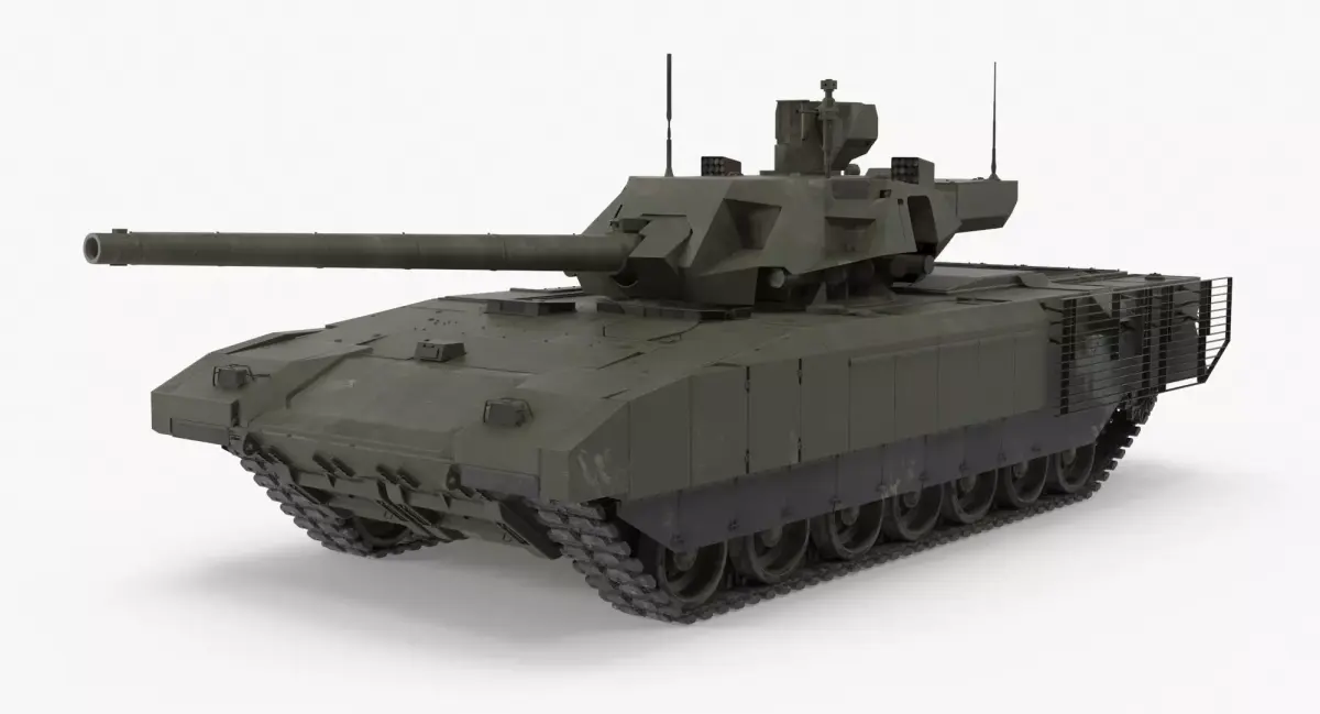 T-14 Armata Green Dirt No Logo Low-poly 3D model