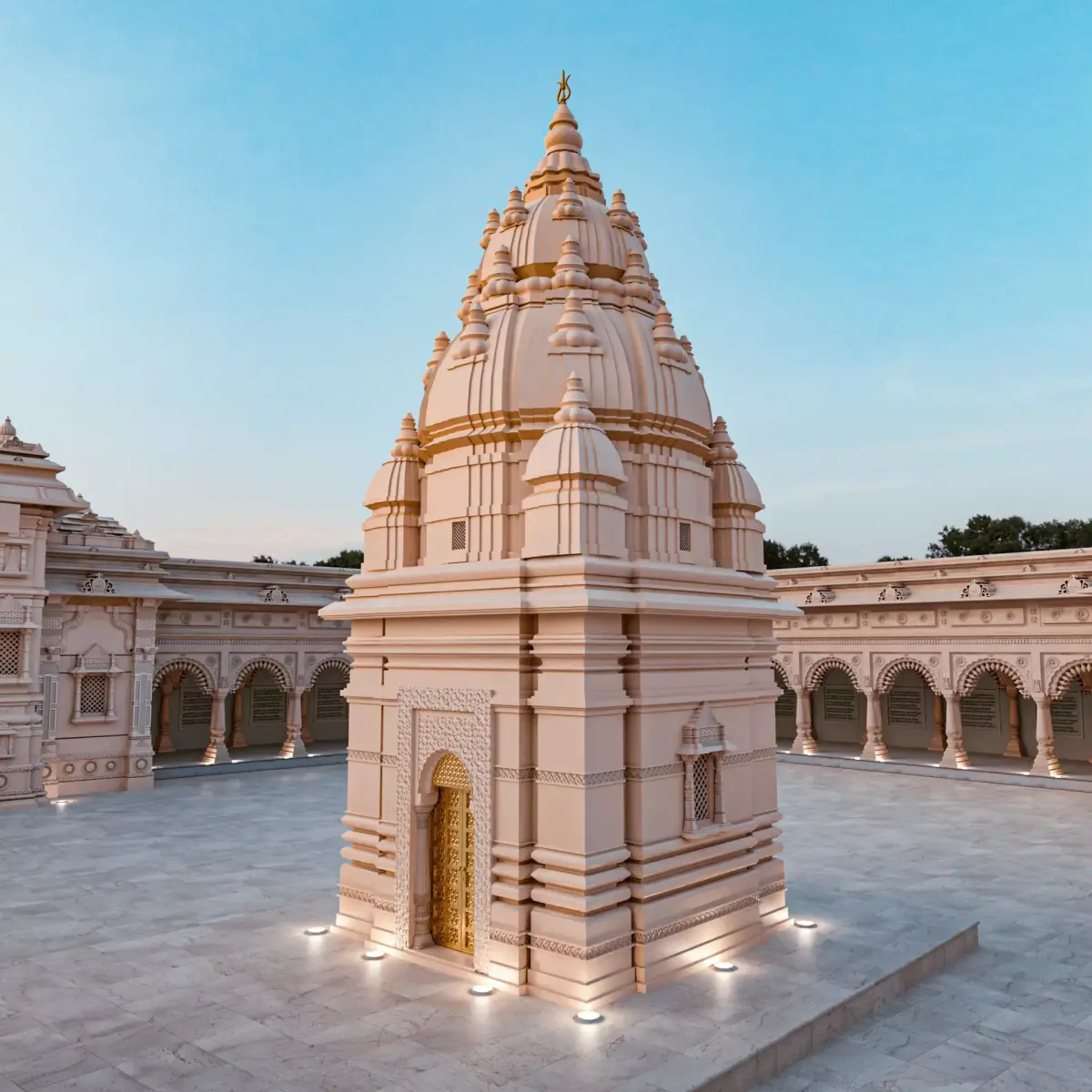 Hindu Temple Low-poly 3D model order