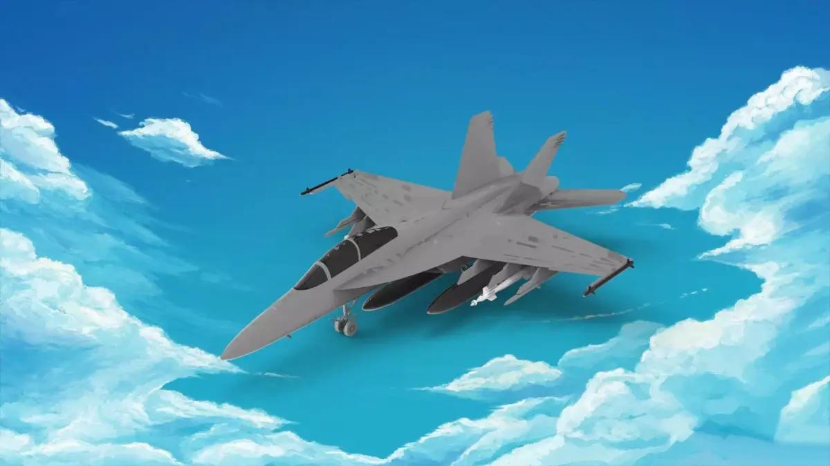  Boeing FA-18 3D print model