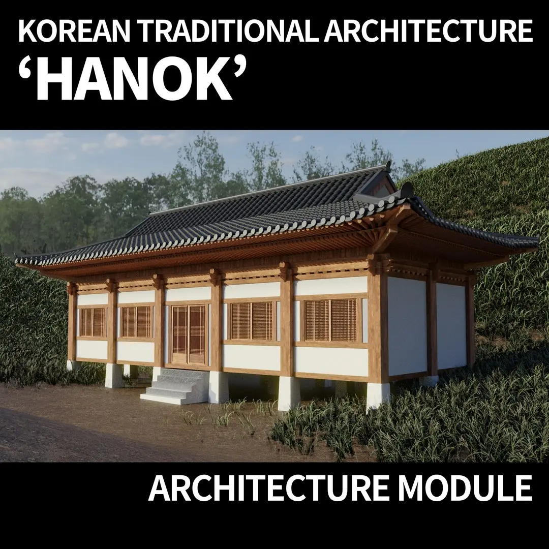 Korean Traditional Architecture Module 3D model purchase
