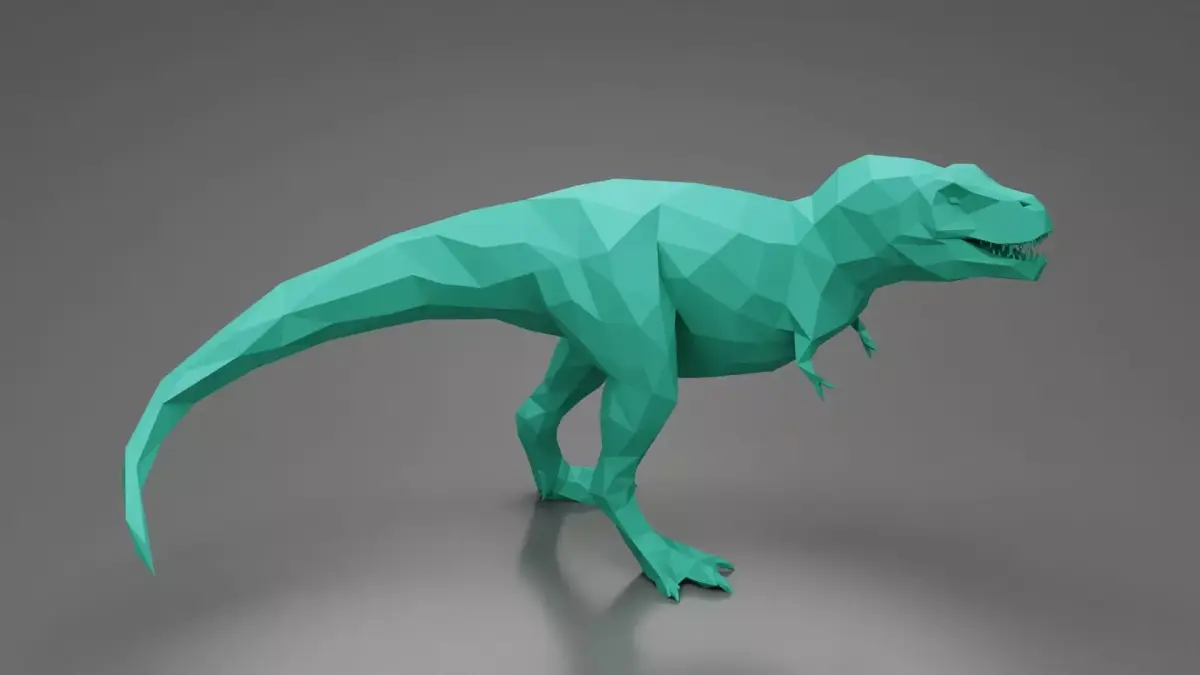 T-Rex 4 lowpoly 3D Print Low-poly 3D model