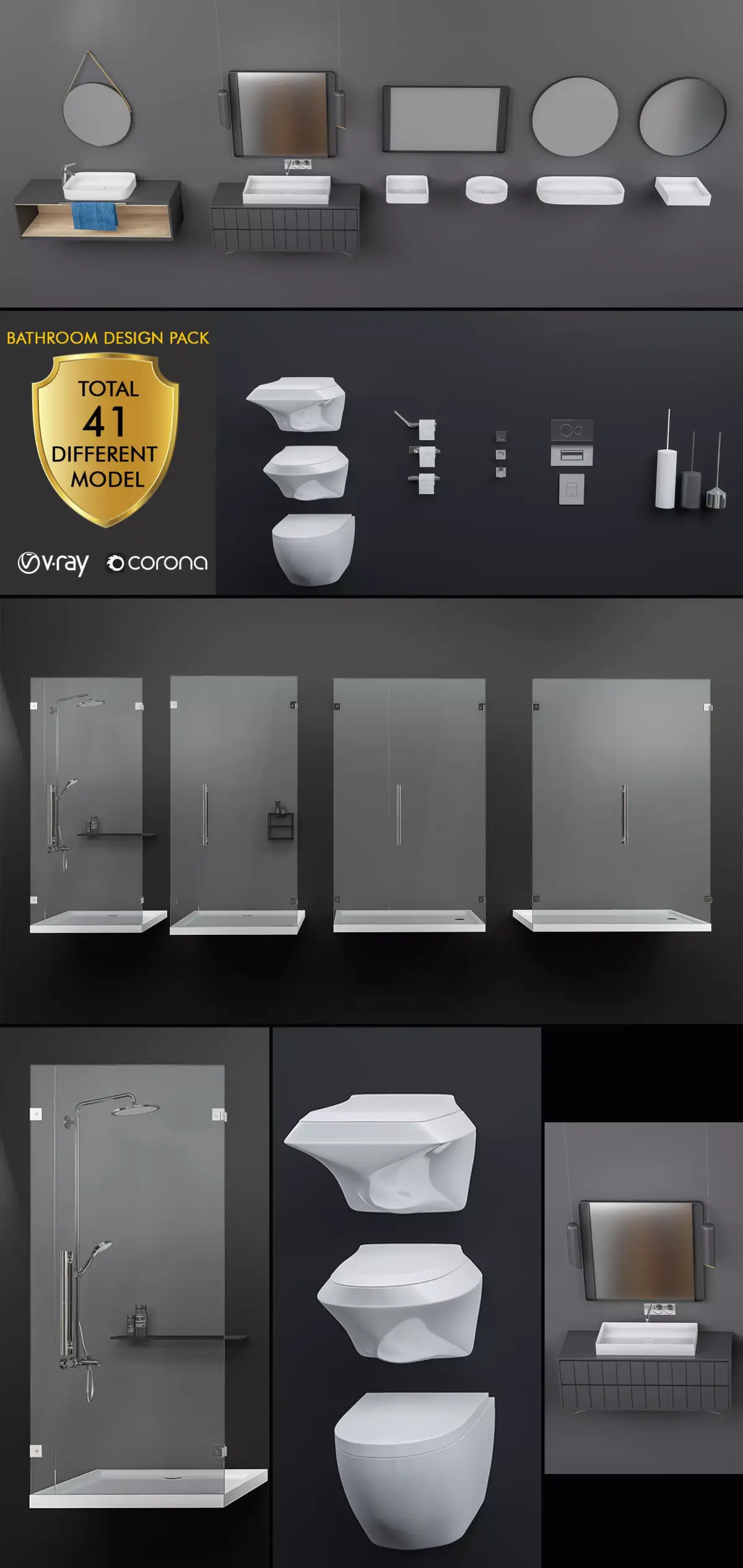 BATHROOM DESIGN PACKAGE 3D model