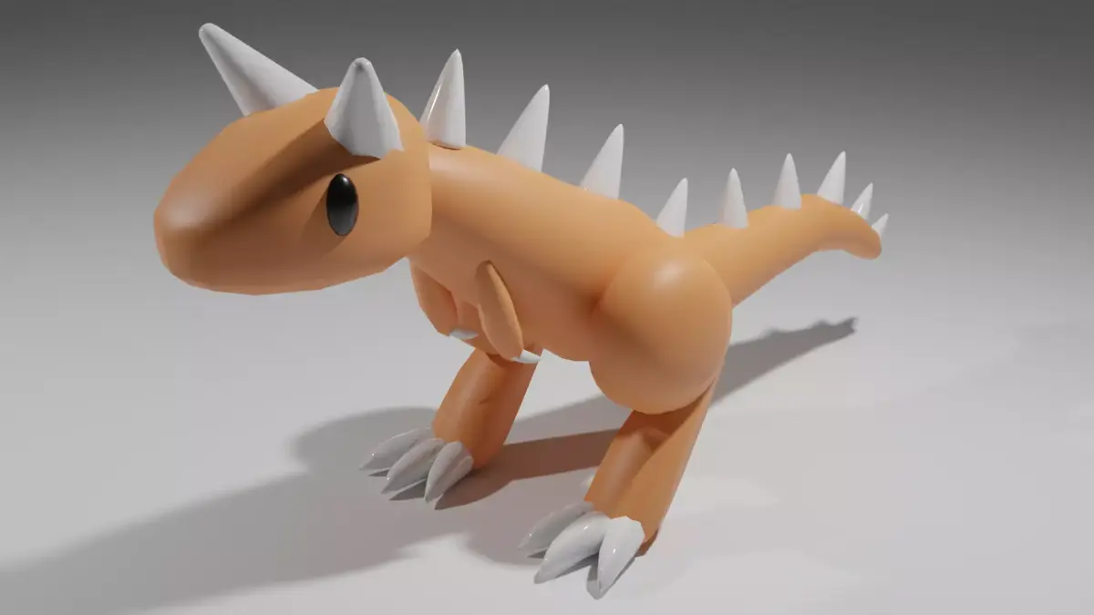 carnotaurus cute 3D model 3D model