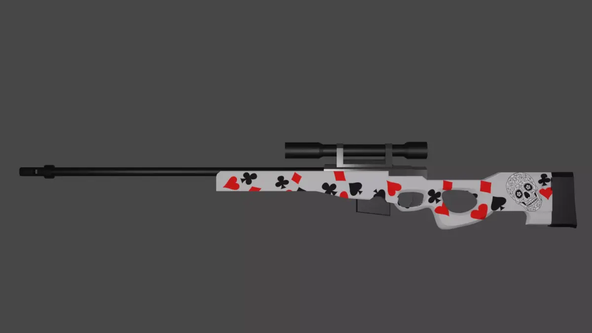 Arma AWM Low-poly 3D model