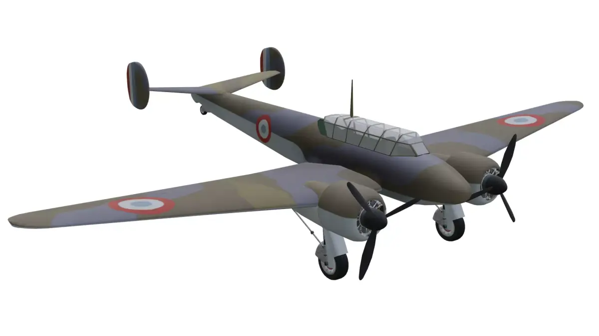 Potez 630 Low-poly 3D model