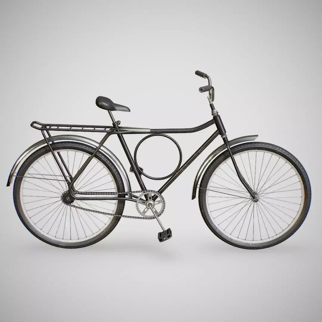 Biycle - Monark Black Low-poly 3D model