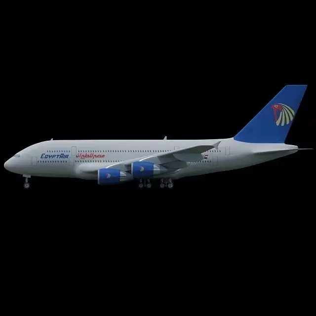 Egypt Air Airbus With Textures 3D model