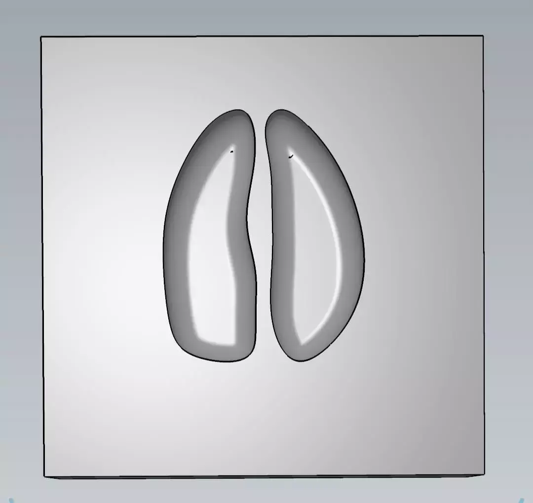 MakeIT Elk Feet Print Mold With Top Frame 3D model