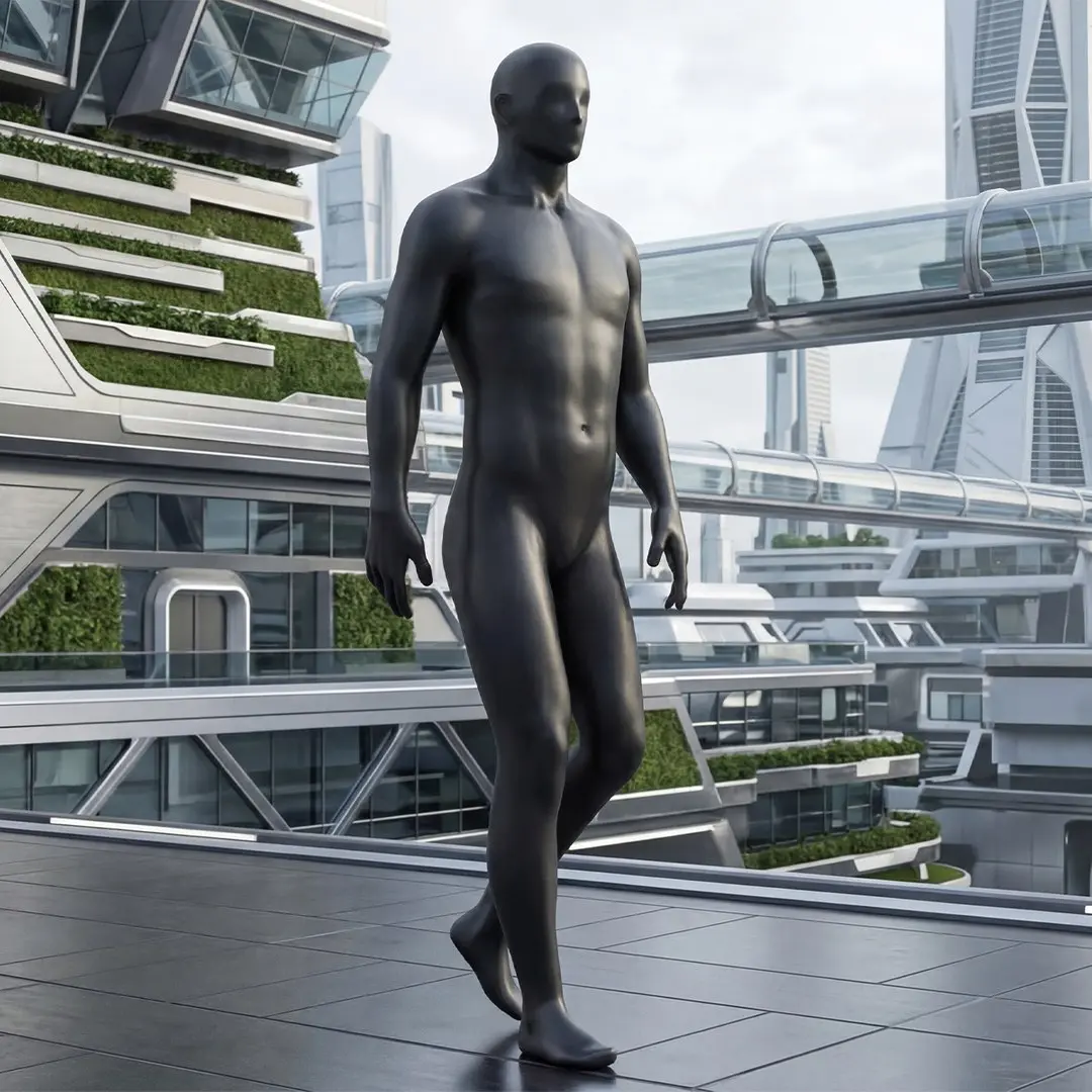 Male Full Body Mannequin Rigged For Maya 3D model