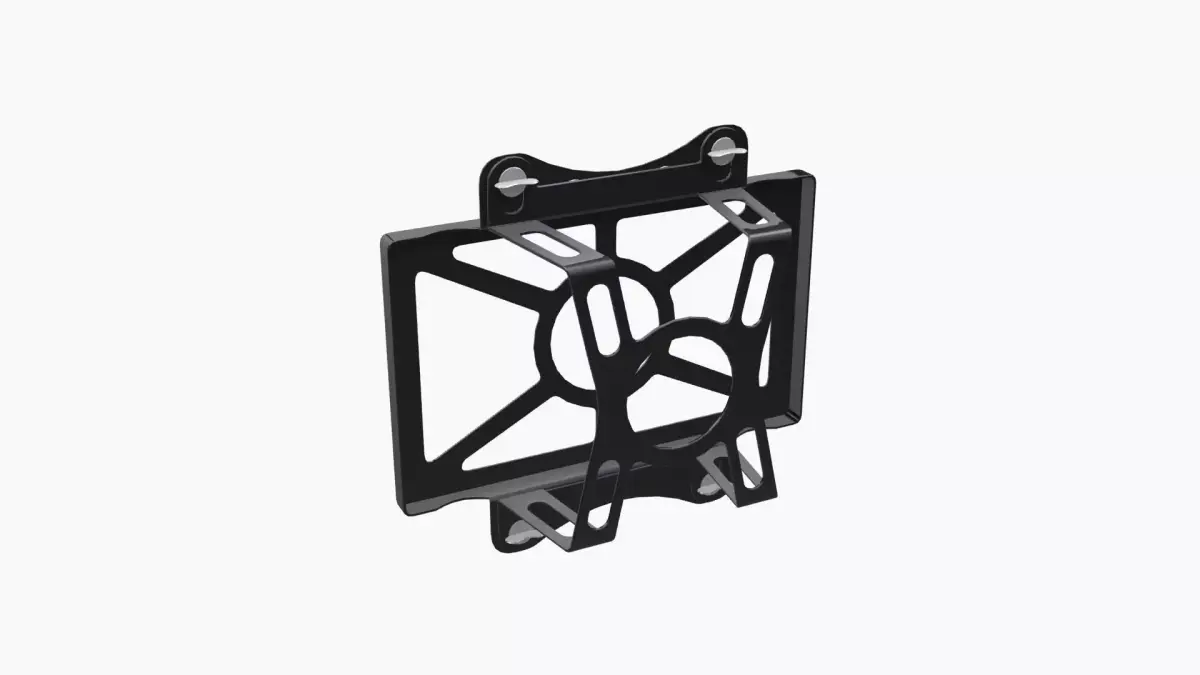 Braille battery mount support Low-poly 3D model