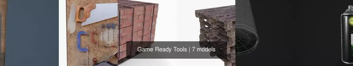 Game Ready Tools can of spray paint 3D Model Pack
