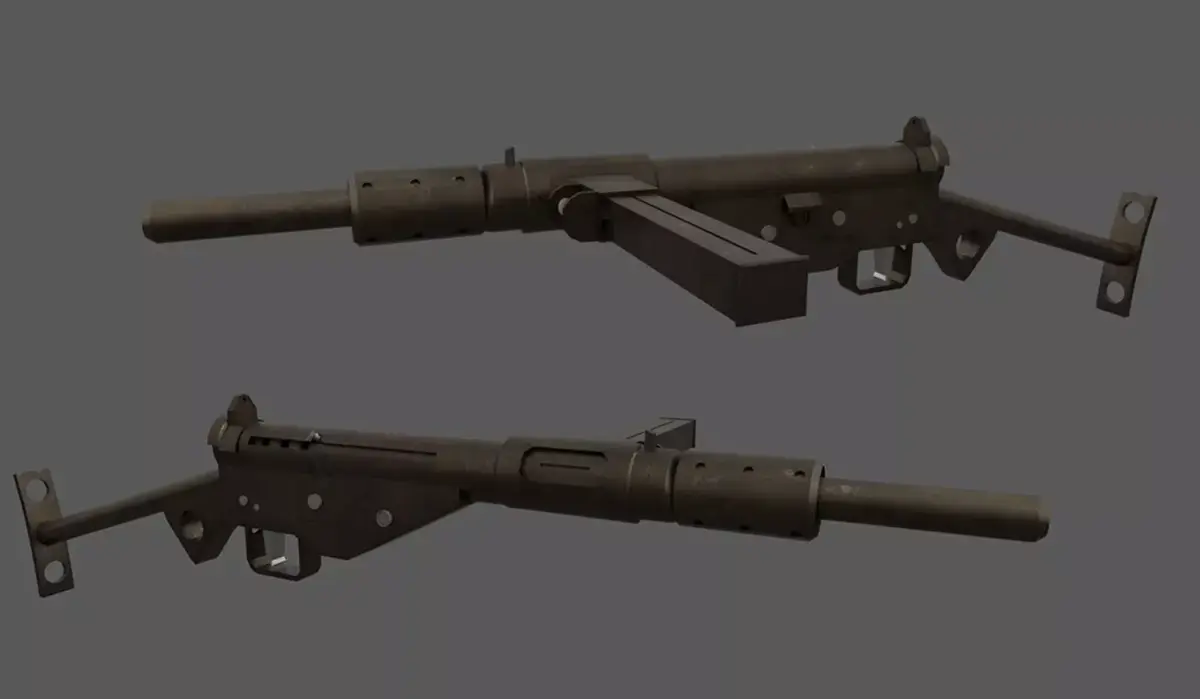 Sten Gun - British WW2 Weapon Low-poly 3D model