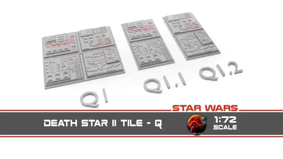Death Star II Tile Type Q 3D print model