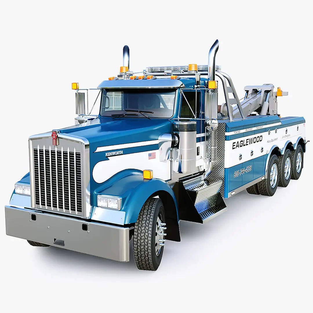 Kenworth W900 Wrecker truck 3D model