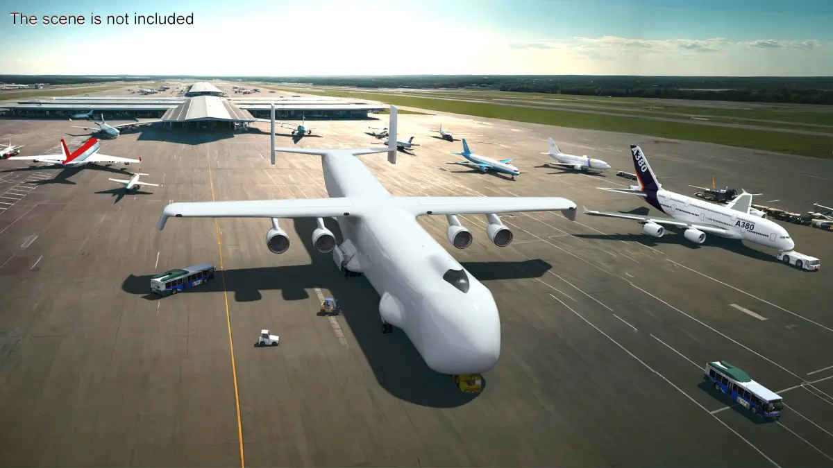 Giant Cargo Plane Rigged for Maya 3D model