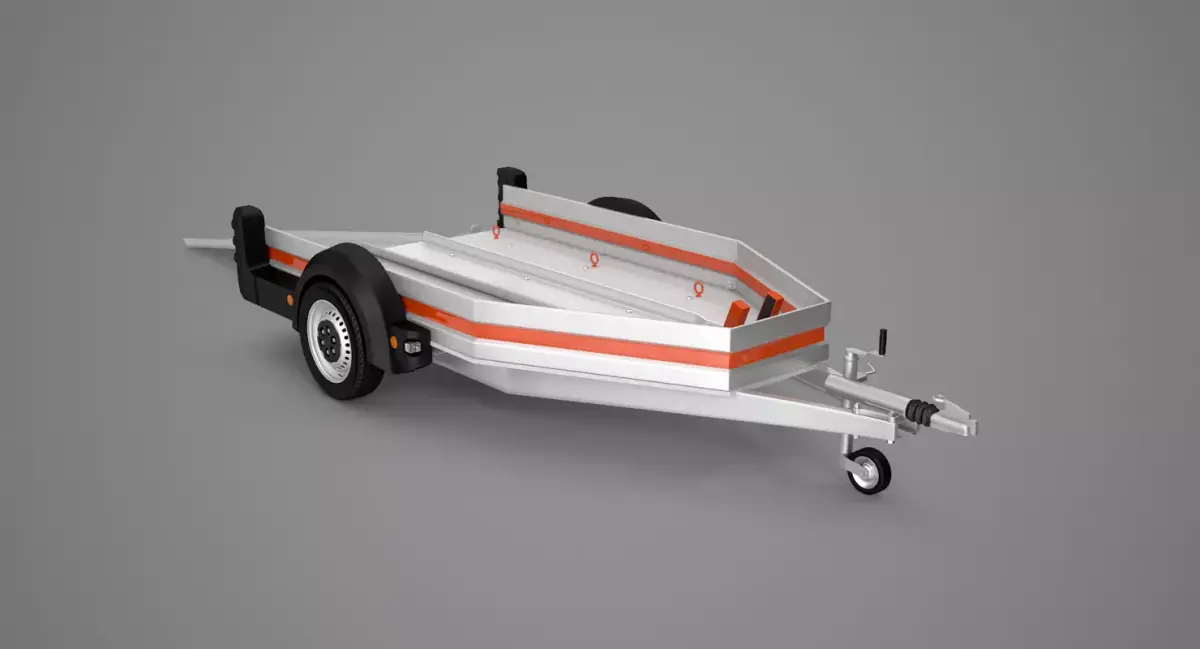 Motorcycle Carrying Trailer 3D model