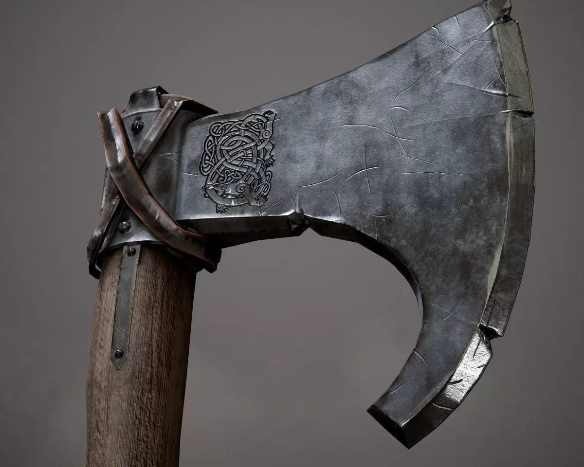 War Axe Low-poly 3D model order