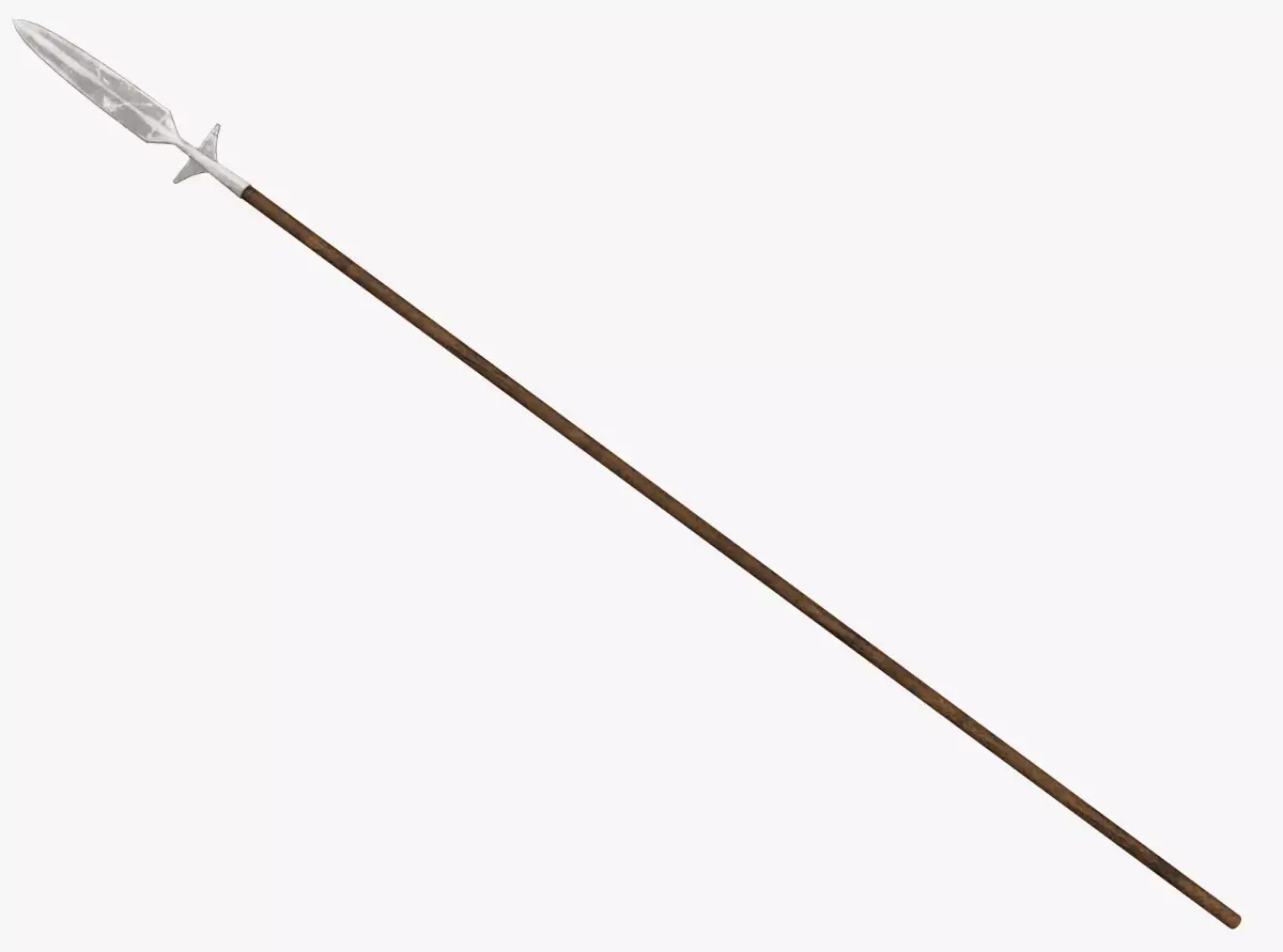 Medieval Spear Low-poly 3D model 2