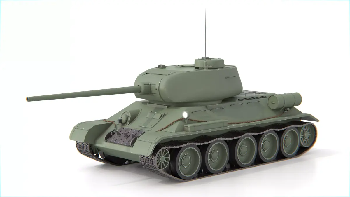 T-34-85 Medium Tank WWII Soviet Tank 3D model