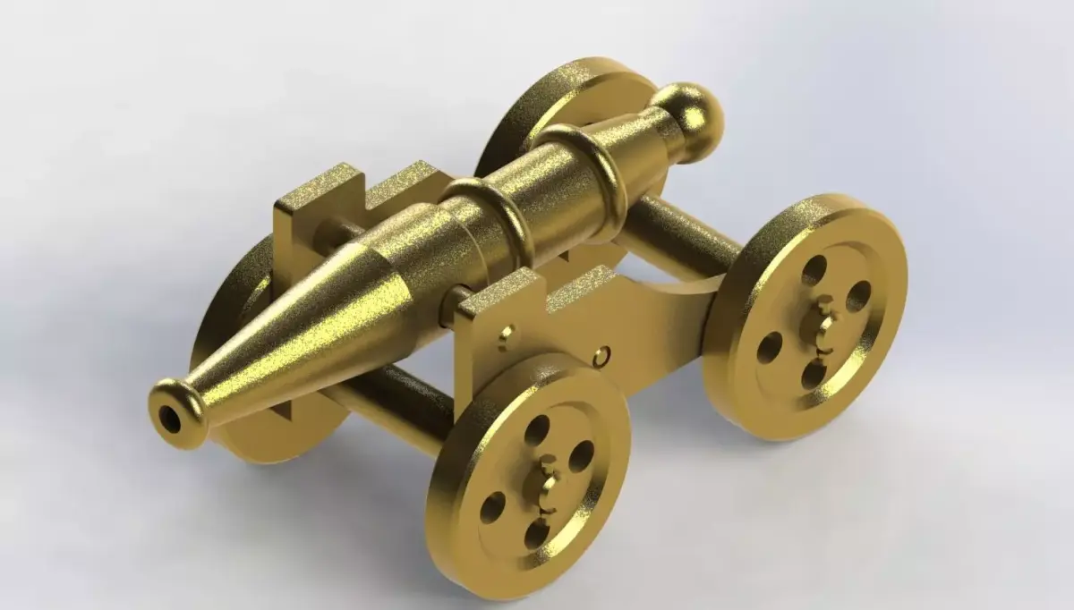 Mini Cannon 3D Model 3D model