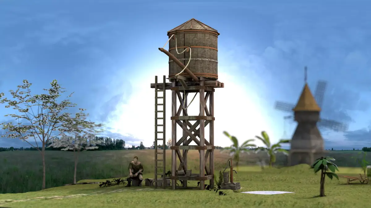 Medieval Water Tank 3D model