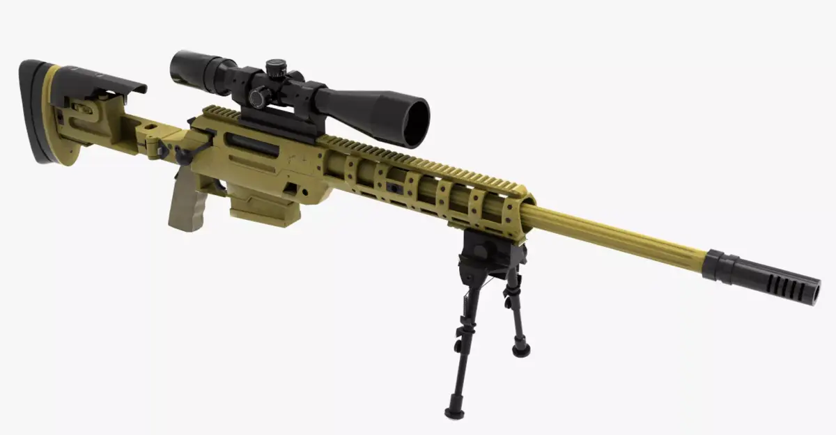 FN Ballista rifle Low-poly 3D model