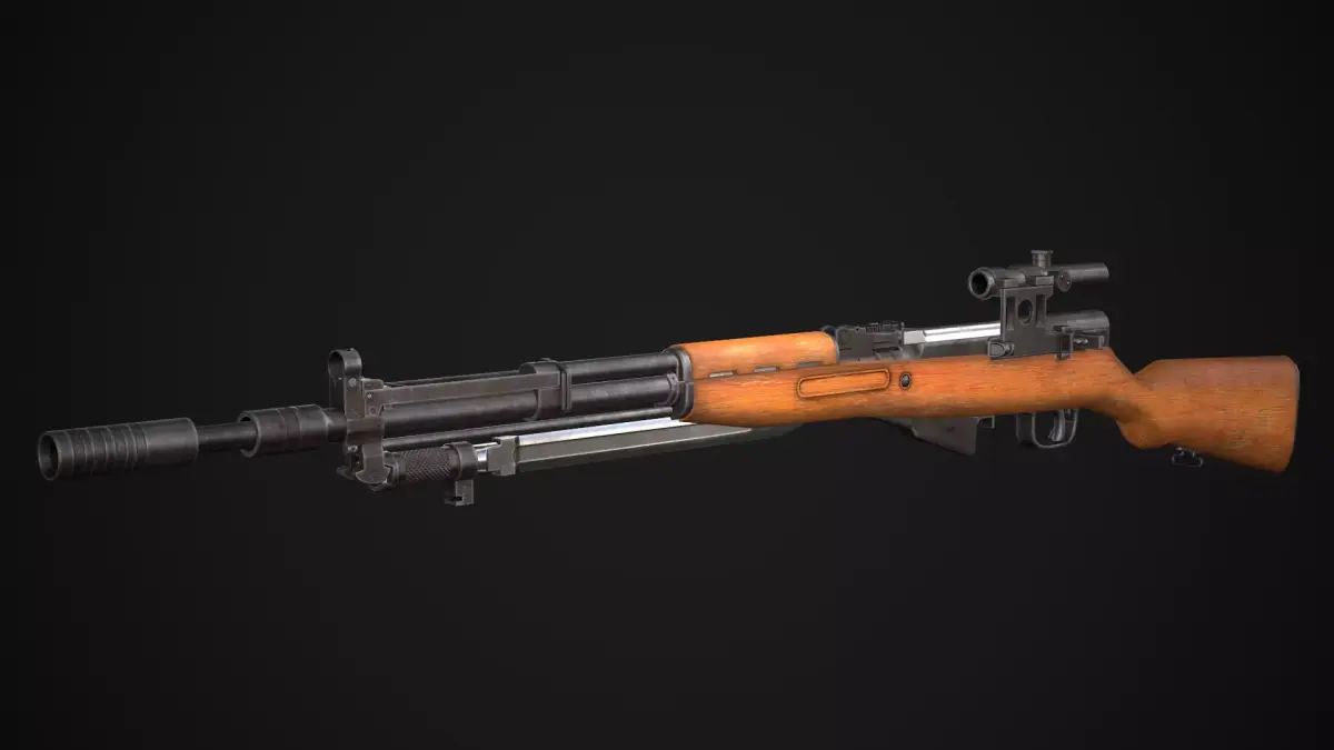 SKS M5966 Low-poly 3D model