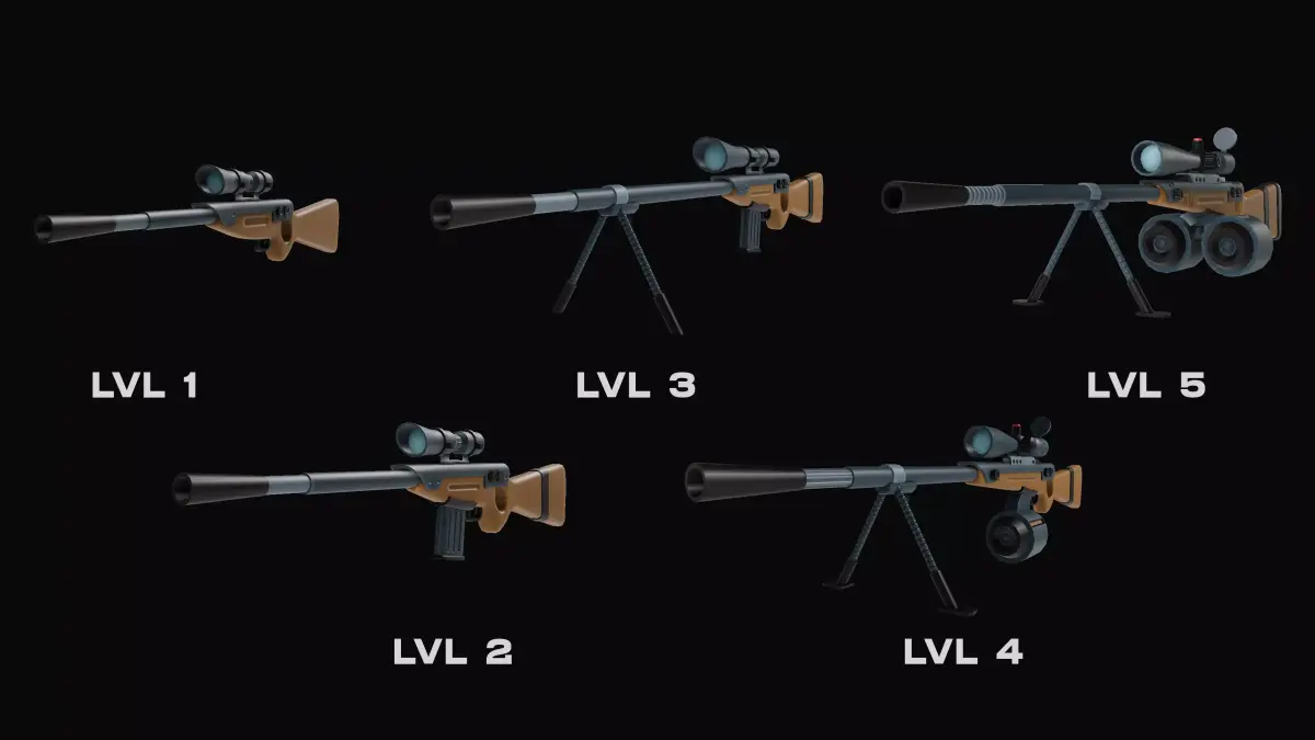 Stylized Sci-fi Battle Snipers Low-poly 3D model