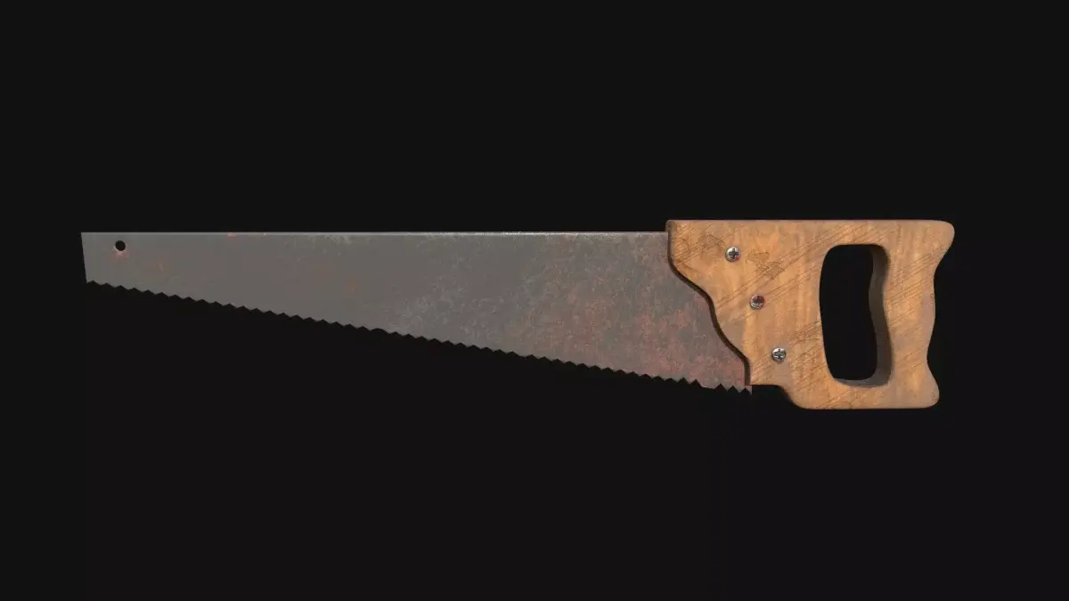 Hand Saw Low-poly 3D model GAME READY Low-poly 3D model