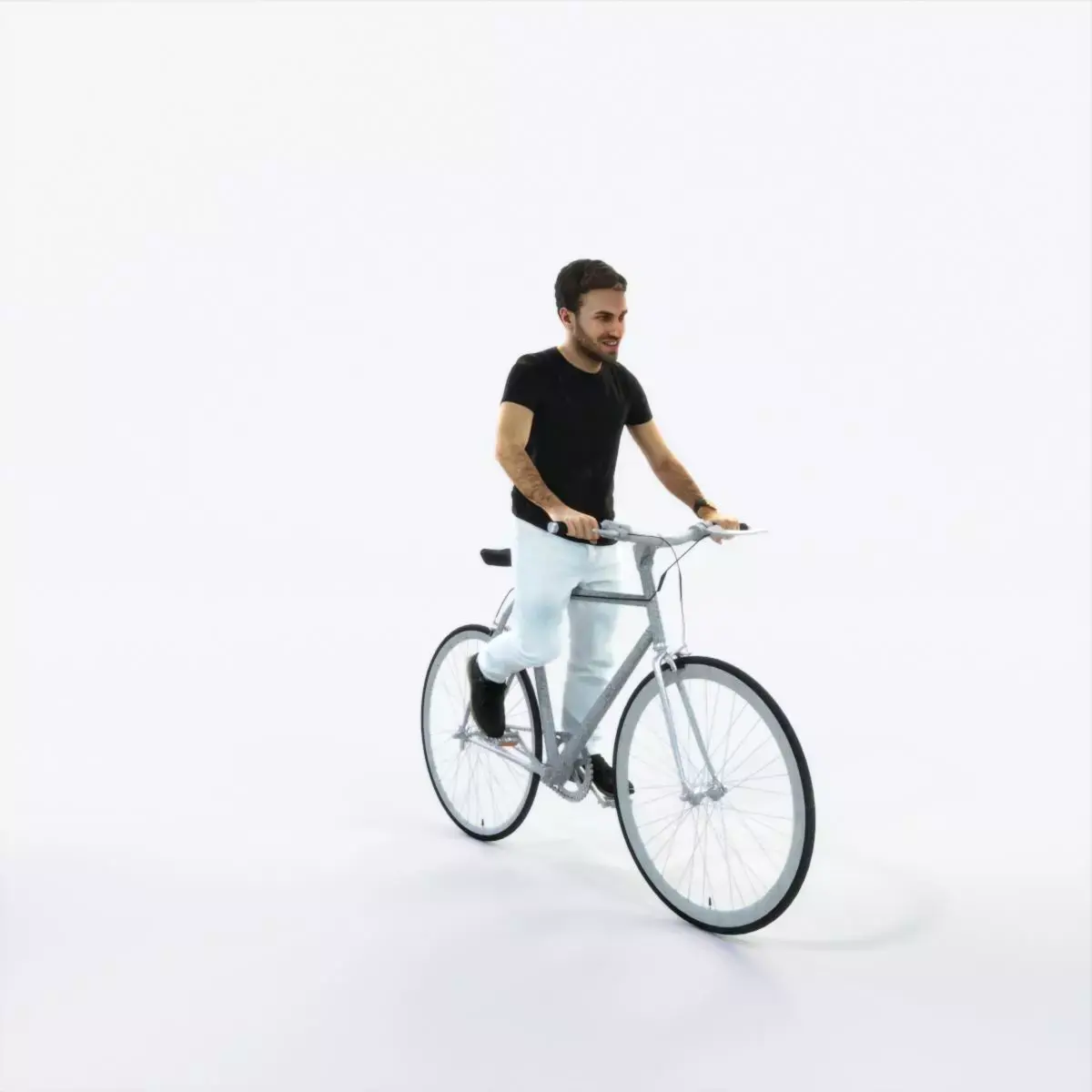 Flow 17B bicycle bike Casual Man Low-poly 3D model