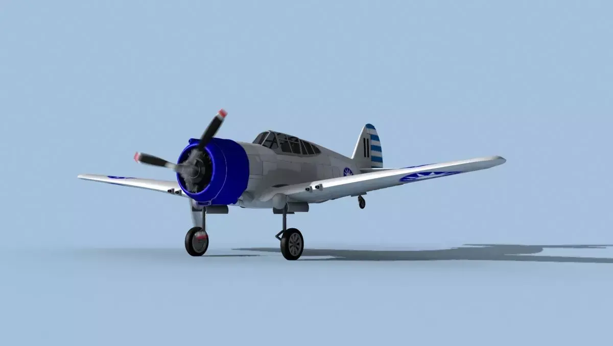 Curtiss H-75C Mohawk V13 China 3D model