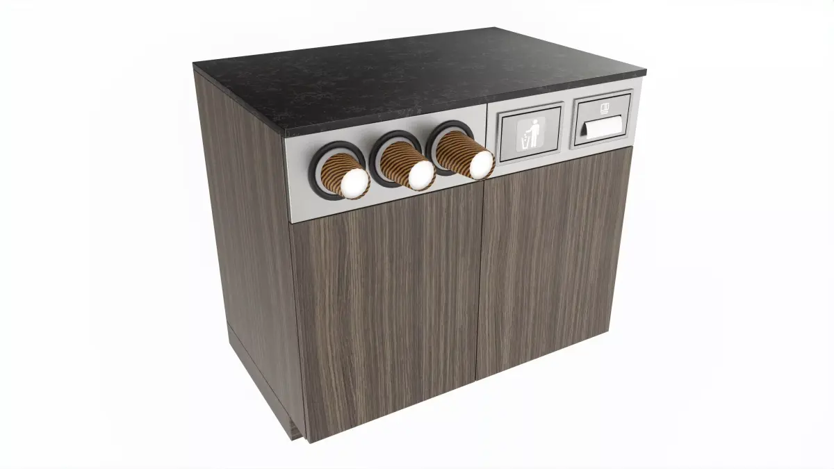 Coffee station bar cabinet furniture commercial industrial 01 3D model
