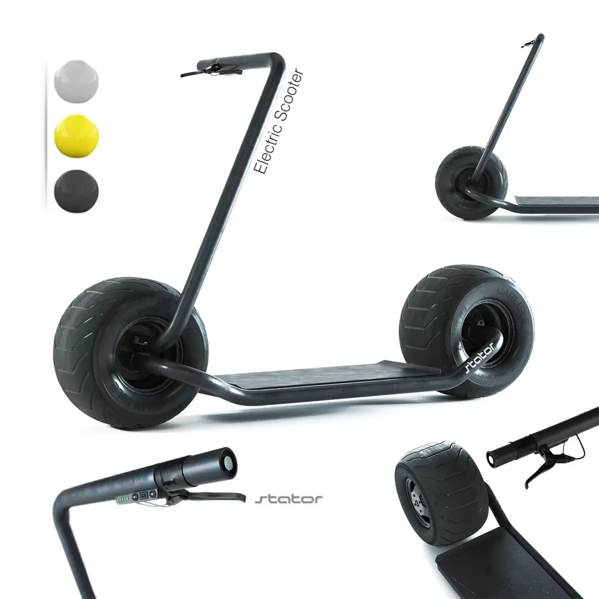 electric scooter stator 3D model