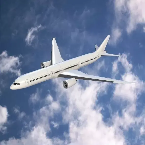 Boeing 787-9 jetliner lowpoly version Low-poly 3D model