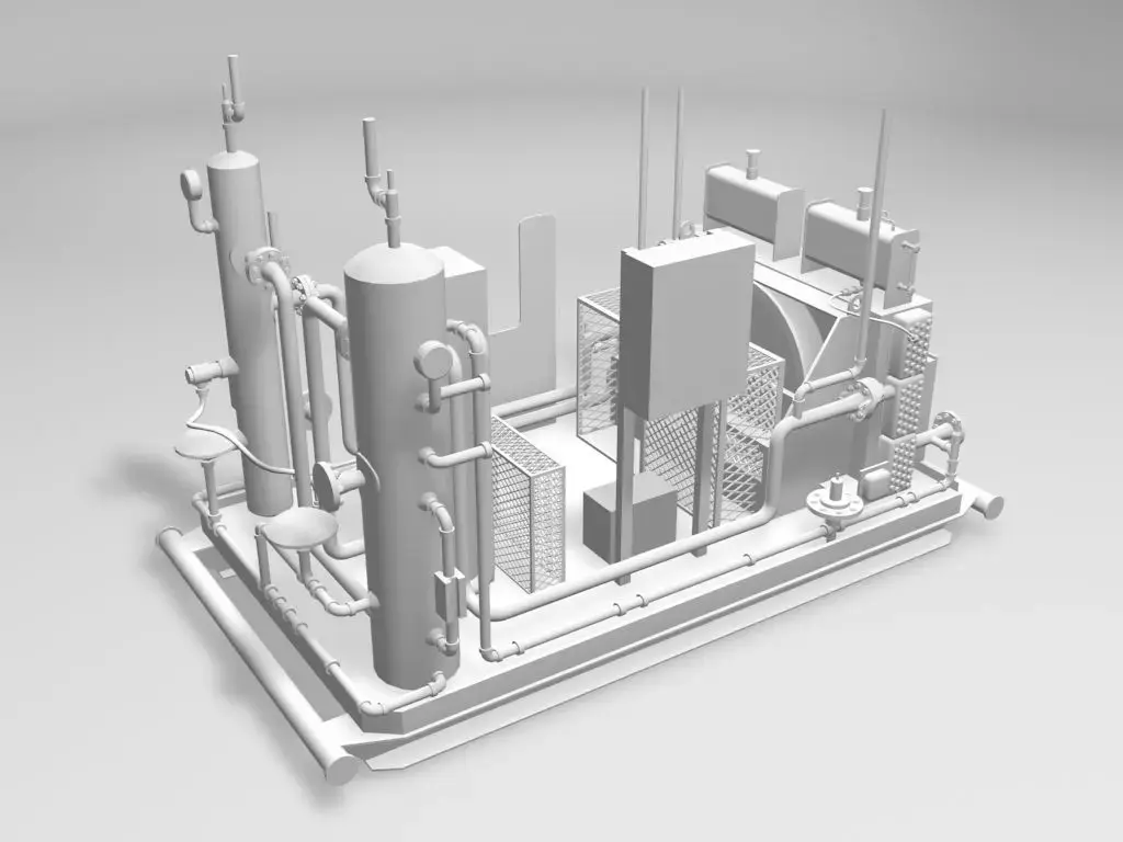 Industrial Compressor Skid 3D model