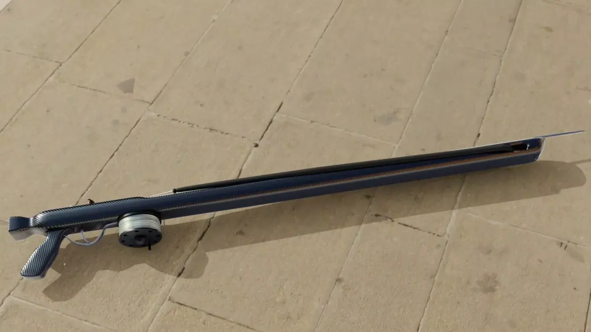 Speargun for spearfishing carbon 3D model  Low-poly 3D model