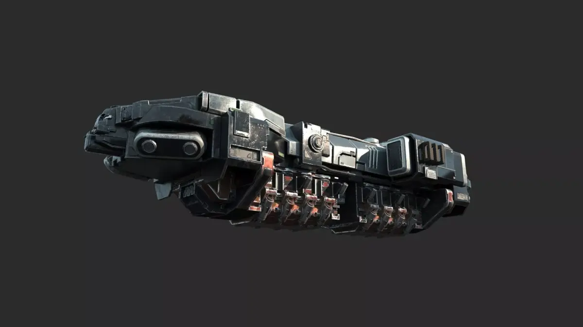 Future sci-fi bomber spacecraft 3D model