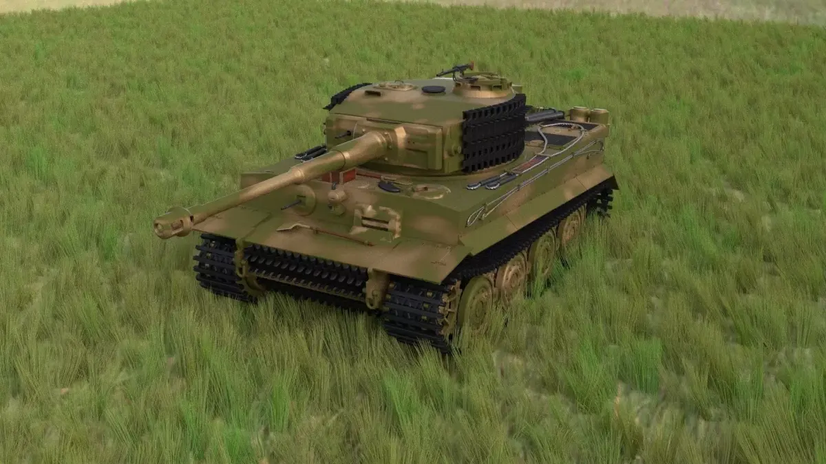 Panzer Tiger Tank Late 1944 HDRI v2 3D model