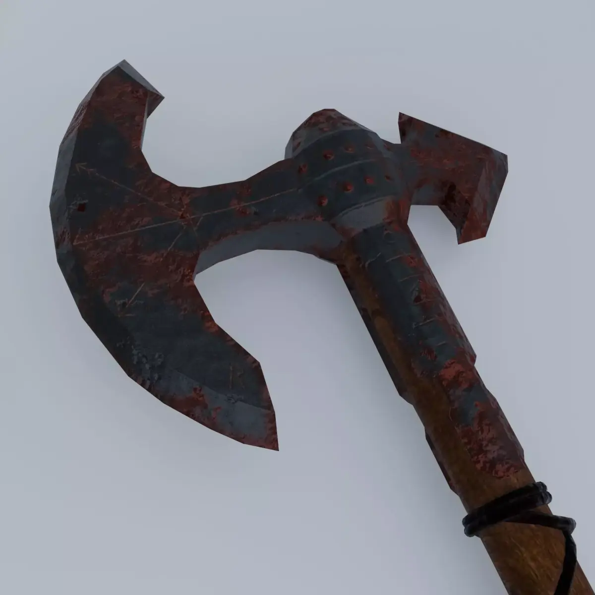 Viking Axe Low-poly 3D model 13