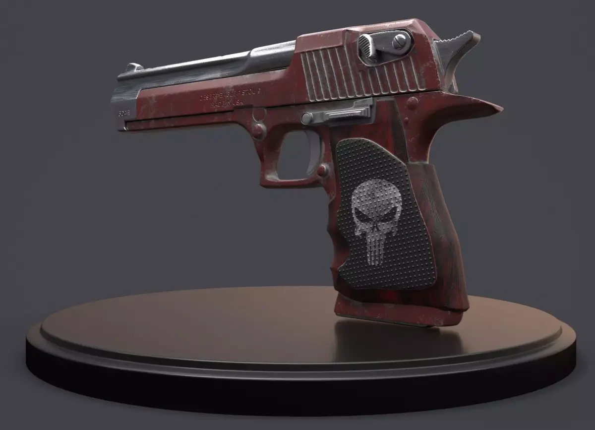 Desert eagle punisher edition 3D model